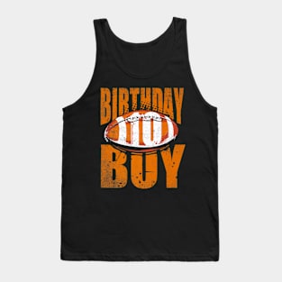 10th Birthday Boy 10 Years Old Football Lover Theme Party Tank Top